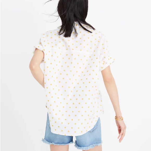 Madewell medium Sun Embroidered Courier button up Shirt - Picture 3 of 14